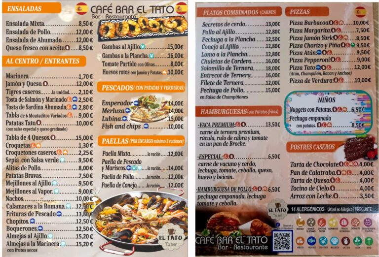 cafe bar el tato carta espanol 1 768x522